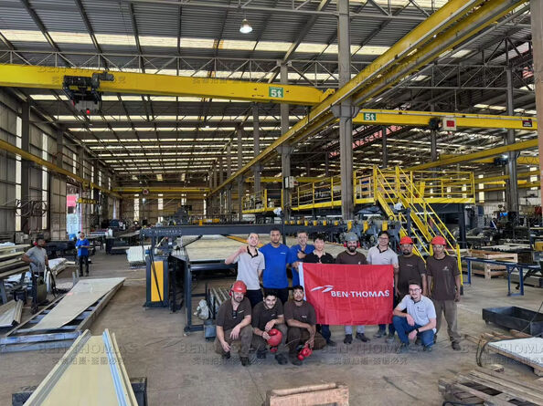 Steel silo corrugated plate processing machine