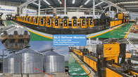 Grain silo post production line | silo racking machine | grain bin storage silo stiffener machine