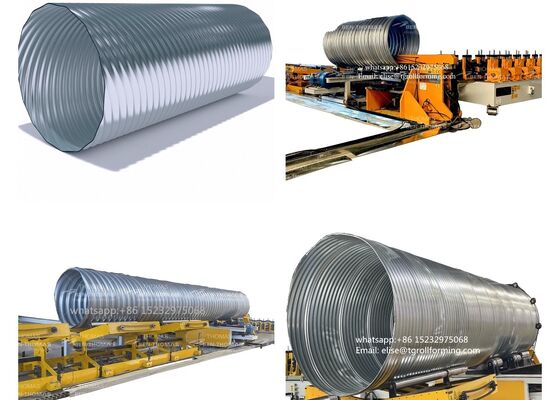 corrugated steel culvert pipe machine