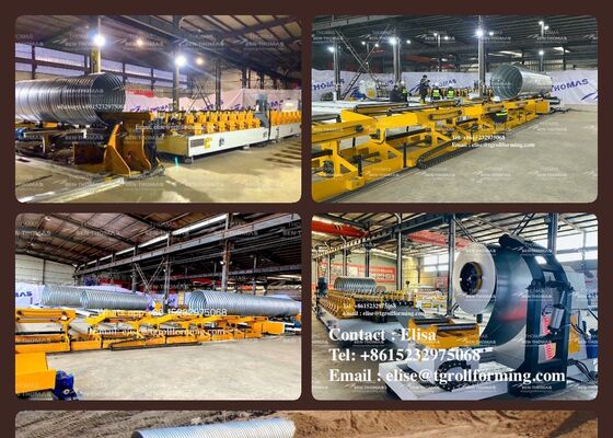 corrugated steel culvert pipe machine