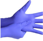 hot selling medical blue nitrile work gloves