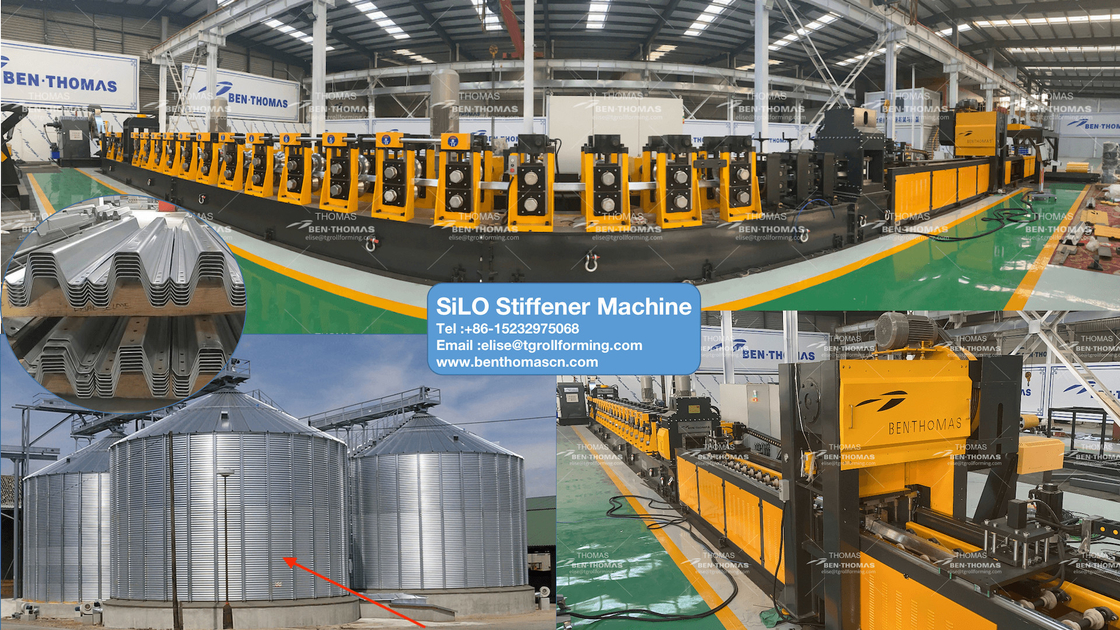Grain silo post production line | silo racking machine | grain bin storage silo stiffener machine